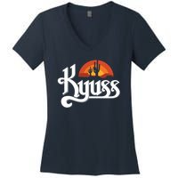 Kyuss Black Widow Stoner Rock Queens Of The Stone Age Clutch Women's V-Neck T-Shirt