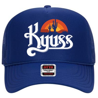 Kyuss Black Widow Stoner Rock Queens Of The Stone Age Clutch High Crown Mesh Back Trucker Hat