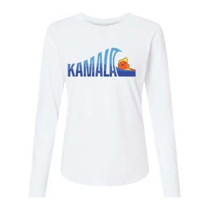 Kamala Blue Wave Over Trump Harris For President Womens Cotton Relaxed Long Sleeve T-Shirt