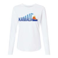 Kamala Blue Wave Over Trump Harris For President Womens Cotton Relaxed Long Sleeve T-Shirt