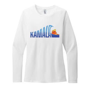 Kamala Blue Wave Over Trump Harris For President Womens CVC Long Sleeve Shirt