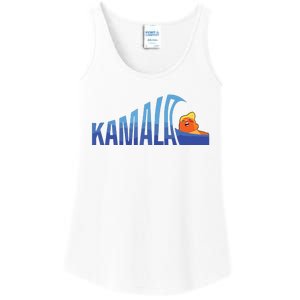 Kamala Blue Wave Over Trump Harris For President Ladies Essential Tank