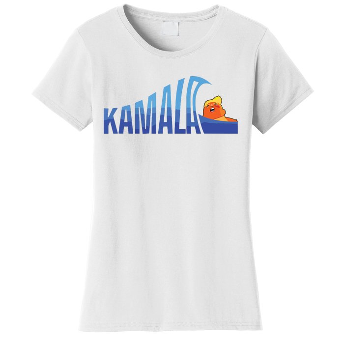 Kamala Blue Wave Over Trump Harris For President Women's T-Shirt