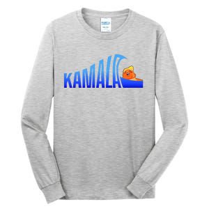 Kamala Blue Wave Over Trump Harris For President Tall Long Sleeve T-Shirt