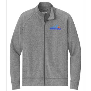 Kamala Blue Wave Over Trump Harris For President Stretch Full-Zip Cadet Jacket