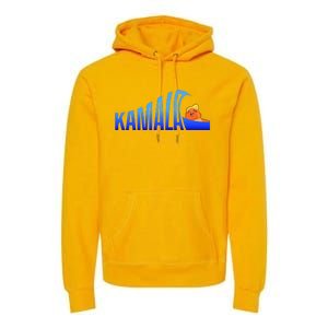 Kamala Blue Wave Over Trump Harris For President Premium Hoodie