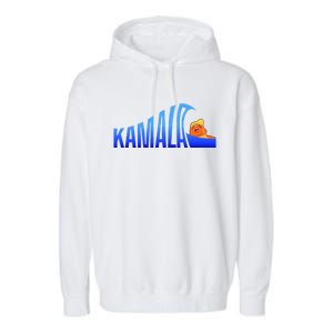 Kamala Blue Wave Over Trump Harris For President Garment-Dyed Fleece Hoodie