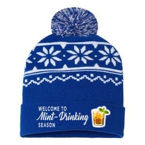 Kentucky Bourbon Whiskey Mint Julep Derby Day Ing Gift USA-Made Snowflake Beanie