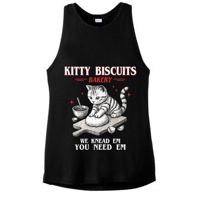 Kitty Biscuits We Knead Em You Need Em Cat Lover Baking Ladies PosiCharge Tri-Blend Wicking Tank