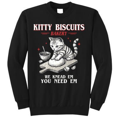 Kitty Biscuits We Knead Em You Need Em Cat Lover Baking Sweatshirt