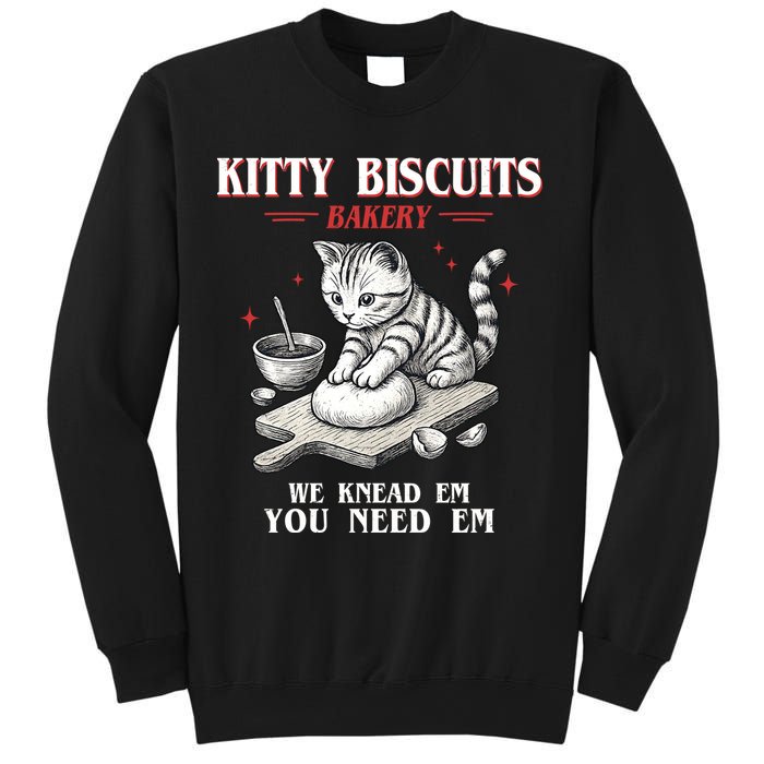 Kitty Biscuits We Knead Em You Need Em Cat Lover Baking Sweatshirt