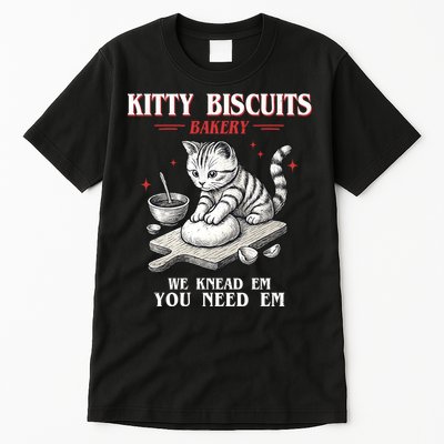 Kitty Biscuits We Knead Em You Need Em Cat Lover Baking Tall T-Shirt