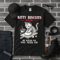 Kitty Biscuits We Knead Em You Need Em Cat Lover Baking Tall T-Shirt