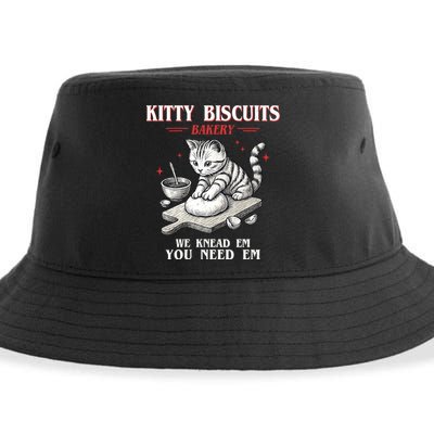 Kitty Biscuits We Knead Em You Need Em Cat Lover Baking Sustainable Bucket Hat