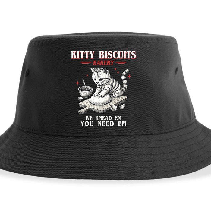 Kitty Biscuits We Knead Em You Need Em Cat Lover Baking Sustainable Bucket Hat