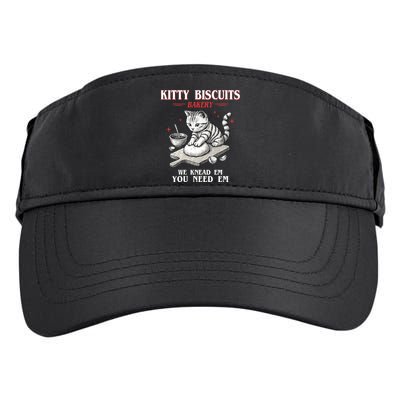Kitty Biscuits We Knead Em You Need Em Cat Lover Baking Adult Drive Performance Visor