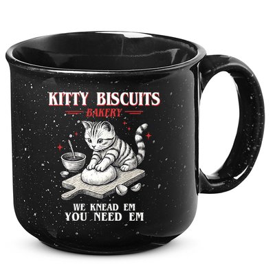 Kitty Biscuits We Knead Em You Need Em Cat Lover Baking 15oz Campfire Ceramic Mug