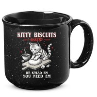 Kitty Biscuits We Knead Em You Need Em Cat Lover Baking 15oz Campfire Ceramic Mug
