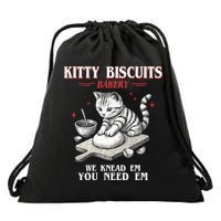 Kitty Biscuits We Knead Em You Need Em Cat Lover Baking Drawstring Bag