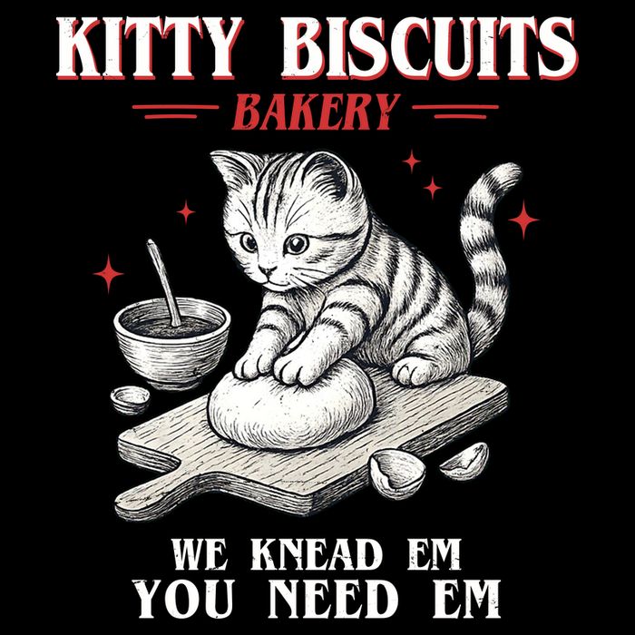 Kitty Biscuits We Knead Em You Need Em Cat Lover Baking Drawstring Bag