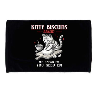 Kitty Biscuits We Knead Em You Need Em Cat Lover Baking Microfiber Hand Towel