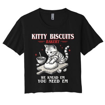 Kitty Biscuits We Knead Em You Need Em Cat Lover Baking Crop Top