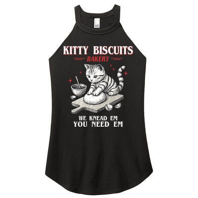Kitty Biscuits We Knead Em You Need Em Cat Lover Baking Women's Perfect Tri Rocker Tank