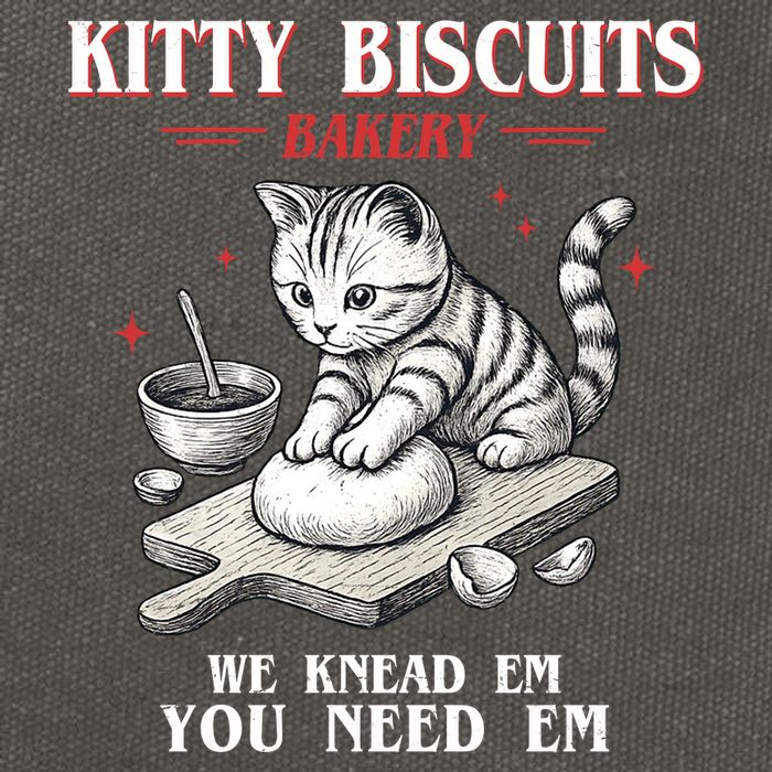 Kitty Biscuits We Knead Em You Need Em Cat Lover Baking Cotton Canvas Backpack