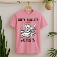 Kitty Biscuits We Knead Em You Need Em Cat Lover Baking T-Shirt