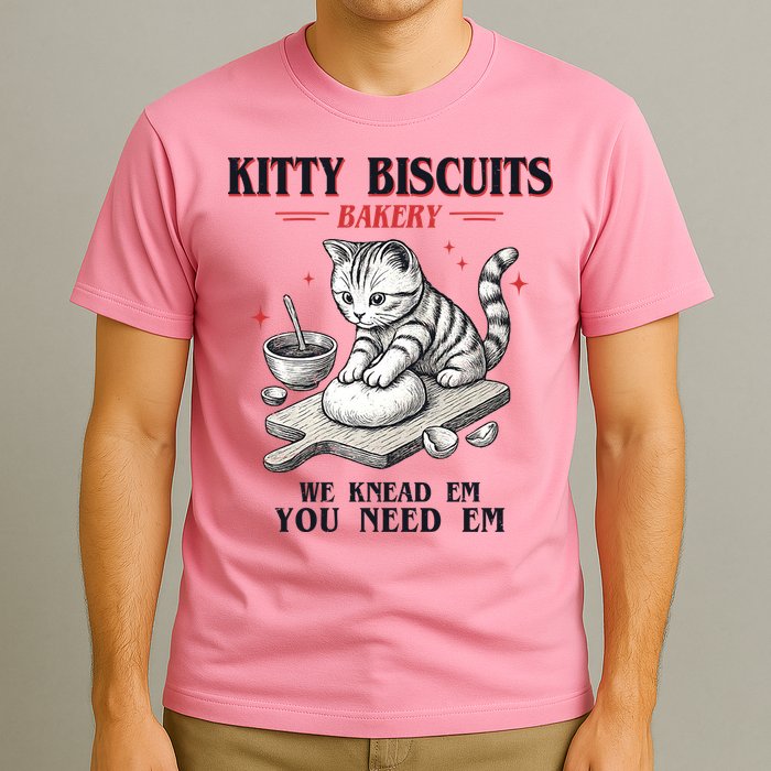 Kitty Biscuits We Knead Em You Need Em Cat Lover Baking T-Shirt