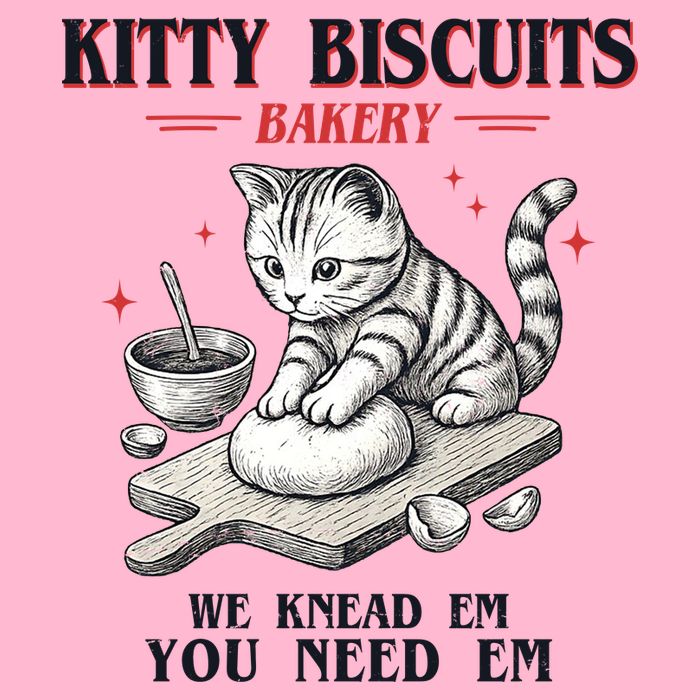 Kitty Biscuits We Knead Em You Need Em Cat Lover Baking Button