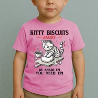 Kitty Biscuits We Knead Em You Need Em Cat Lover Baking Toddler T-Shirt