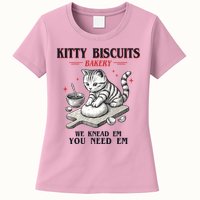 Kitty Biscuits We Knead Em You Need Em Cat Lover Baking Womens T-Shirt