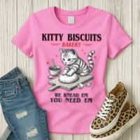 Kitty Biscuits We Knead Em You Need Em Cat Lover Baking Womens T-Shirt