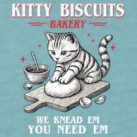 Kitty Biscuits We Knead Em You Need Em Cat Lover Baking Sueded Cloud Jersey T-Shirt
