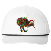 Kiwi Bird Xmas Lighting Holiday Santa Kiwi Christmas Snapback Five-Panel Rope Hat