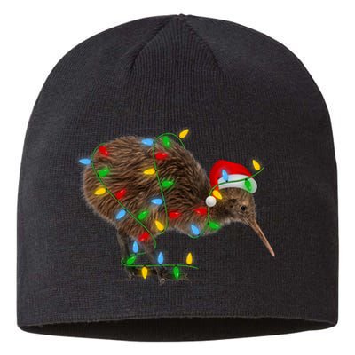 Kiwi Bird Xmas Lighting Holiday Santa Kiwi Christmas Sustainable Beanie