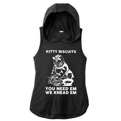 Kitty Biscuits You Need Em We Knead Em Funny Cat Ladies PosiCharge Tri-Blend Wicking Draft Hoodie Tank