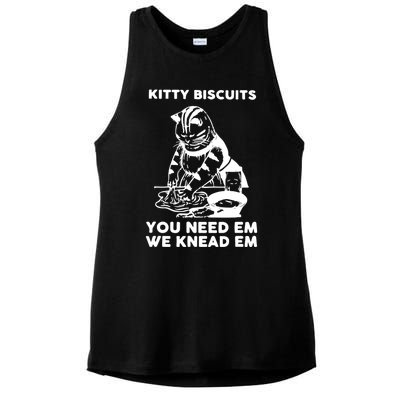 Kitty Biscuits You Need Em We Knead Em Funny Cat Ladies PosiCharge Tri-Blend Wicking Tank