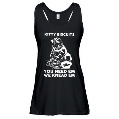 Kitty Biscuits You Need Em We Knead Em Funny Cat Ladies Essential Flowy Tank