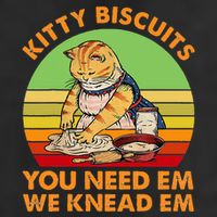 Kitty Biscuits You Need Em We Knead Em Vintage Beanie