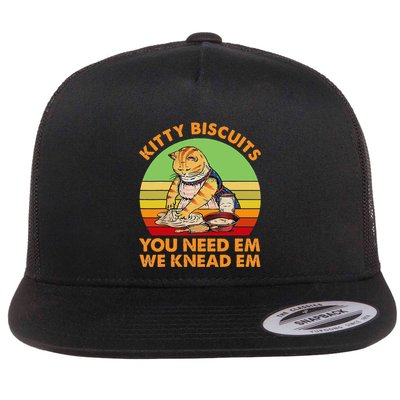 Kitty Biscuits You Need Em We Knead Em Vintage Flatbill Hat