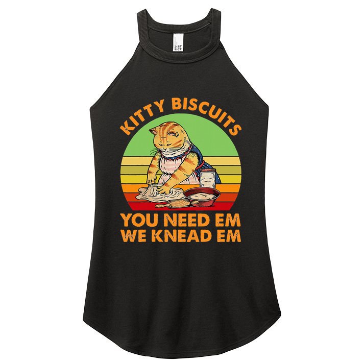 Kitty Biscuits You Need Em We Knead Em Vintage Women's Perfect Tri Rocker Tank