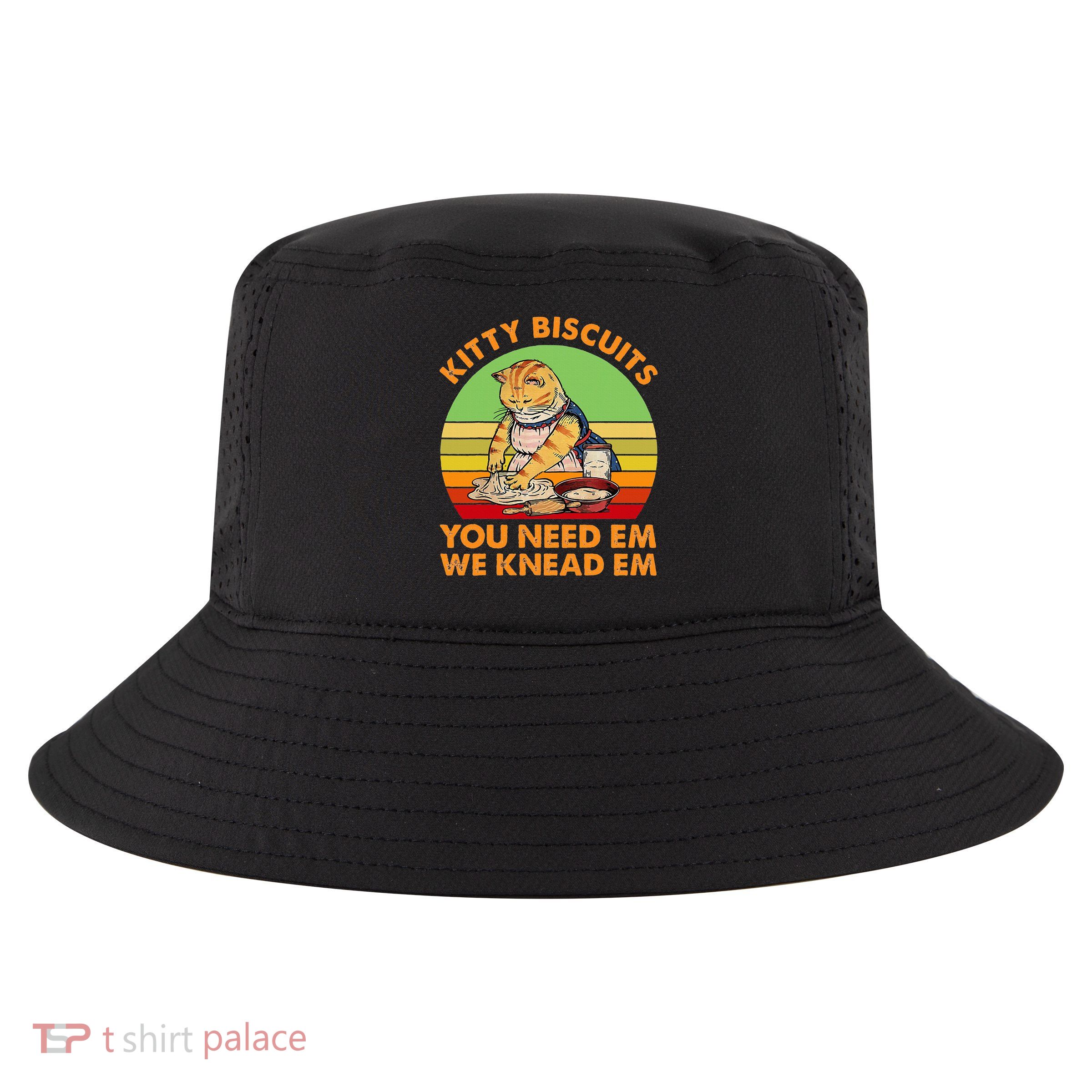 Kitty Biscuits You Need Em We Knead Em Vintage Cool Comfort Performance Bucket Hat