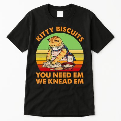 Kitty Biscuits You Need Em We Knead Em Vintage Tall T-Shirt