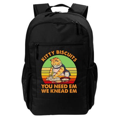 Kitty Biscuits You Need Em We Knead Em Vintage Backpack