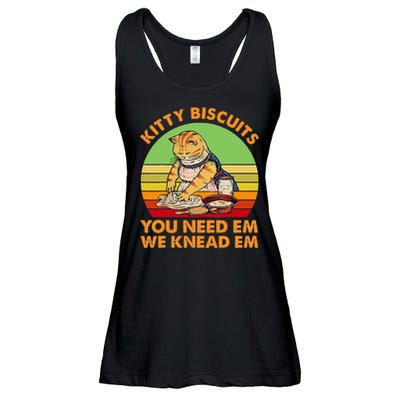 Kitty Biscuits You Need Em We Knead Em Vintage Ladies Essential Flowy Tank