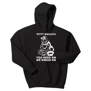 Kitty Biscuits You Need Em We Knead Em Funny Cat Apparel Kids Hoodie