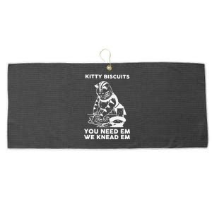 Kitty Biscuits You Need Em We Knead Em Funny Cat Apparel Large Microfiber Waffle Golf Towel