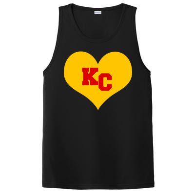 KC Football Heart Kansas City Fan PosiCharge Competitor Tank